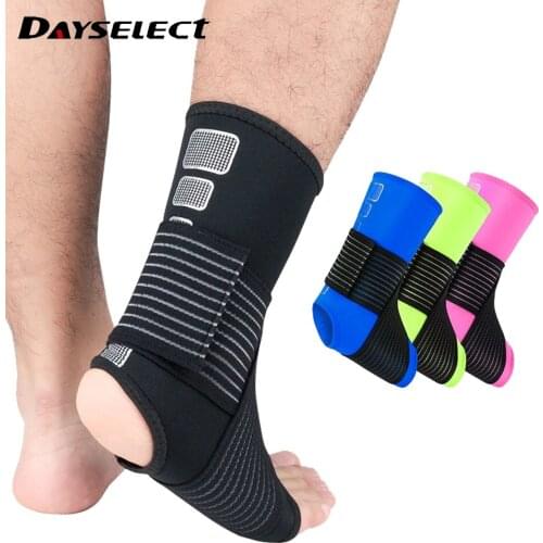 1pcs Elastic Ankle Support Brace for Basketball Sprain Prevention Adjustable Sports Compression Bandage Ankle Guard