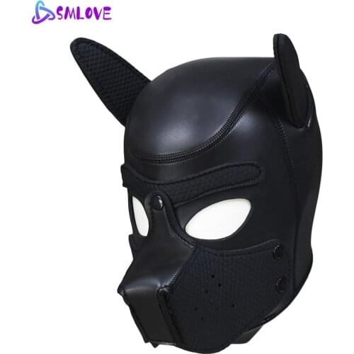 SM Erotic Latex Rubber Dog Hood For Women Men BDSM Bondage Adults Games Puppy Cosplay Sex toys For Couples Flirting Sex Products