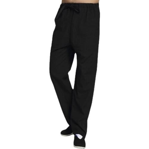Cotton Kung Fu Tai Chi Pants Martial Arts Wushu Wing Chun Trousers Casual Long Pants Kung Fu Tai Chi Morning Performance Pants