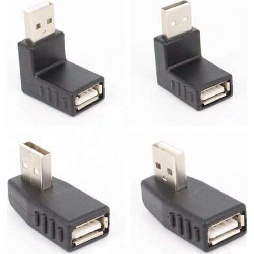 Left/right/below/above angle 90 degree USB 2.0 A Male Female Adapter Connecter for Laptop PC Durability and Stable Performance