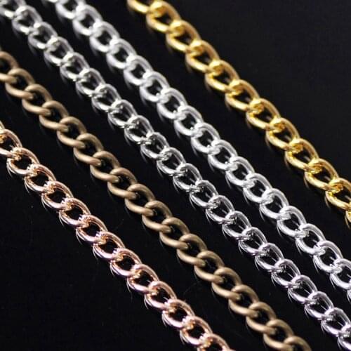 5Meters 1.5mm/ 2mm/ 2.8mm Gold Silver Color Iron Metal Extension Necklace Chain For Jewelry Making DIY Crafts Findings Supplies