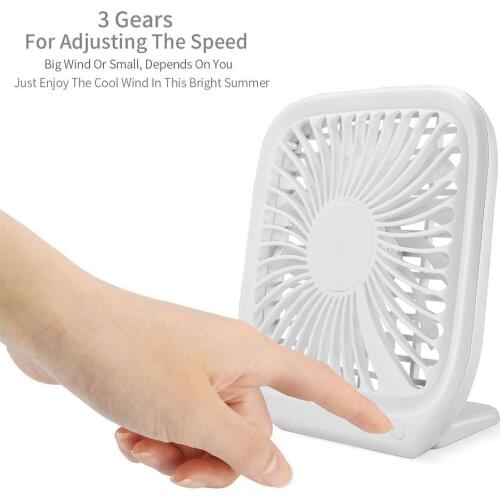 Mini Electric Fan DC 5V Portable USB Charging Noiseless Desktop Electric Fan Gift Decoration Free Shipping