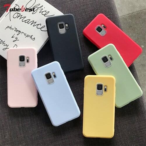 Soft Silicone Case For Samsung Galaxy J3 J5 J7 2017 J2 J4 J6 Plus Prime J8 A5 A6 A7 A9 2018 Candy Solid Color Matte TPU Cover