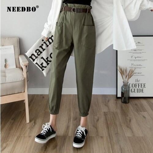NEEDBO Women's Trousers Harem Pants