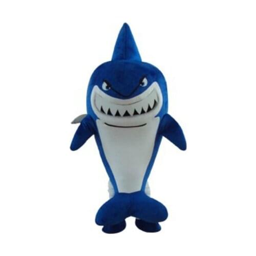 New Mascot Smile Blue Whale Mascot Costume Adult Size Cartoon Character Friendly Shark fish Mascot Fancy Dress