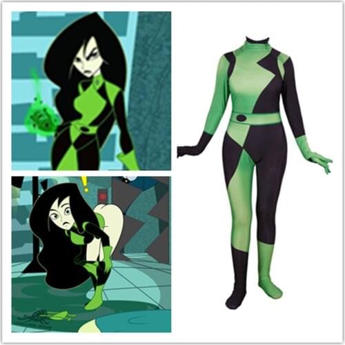 New Women Kids Kim Possible Cosplay Costume Zentai Bodysuit Suit Jumpsuits