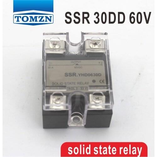 30DD SSR Control voltage 3~32VDC output 5~60VDC DC single phase DC solid state relay