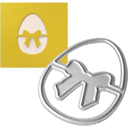 Easter Egg Bow Metal Cutting Dies Stencil Scrapbooking DIY Album Stamp Embossing