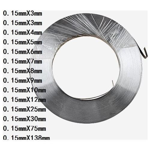 1kg 0.15mm * 7mm Pure Nickel Plate Strap Strip Sheets 99.96% pure nickel for Battery electrode electrode Spot Welding Machine