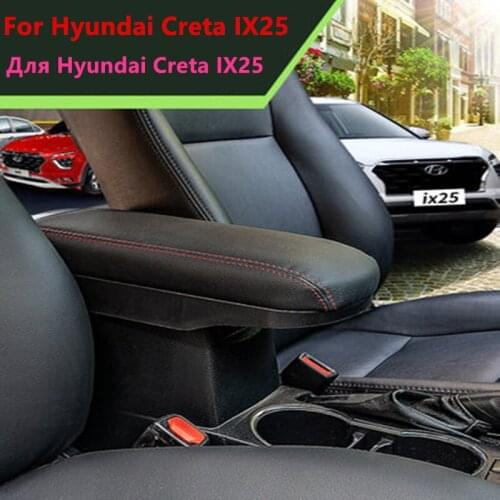 For Hyundai Creta Armrest box Creta IX25 IX35 2015-2020 lengthen heighten Lossless retrofit support decoration car accessories