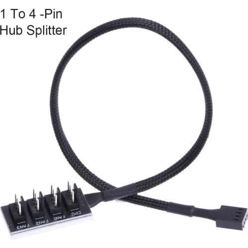 PWM 1PC 4-Pin Cooling Fan Splitter 1 To 5 Durable Sturdy Fan Hub Extension Cable Laptop Computer Accessories