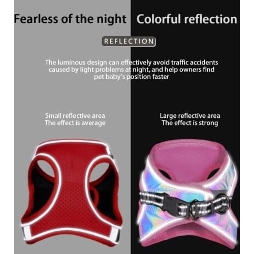 Pet Chest Harness Adjustable Reflective Mesh Neck Chest Breathable Double Padded Vest Outdoor Travel Pet Supplies