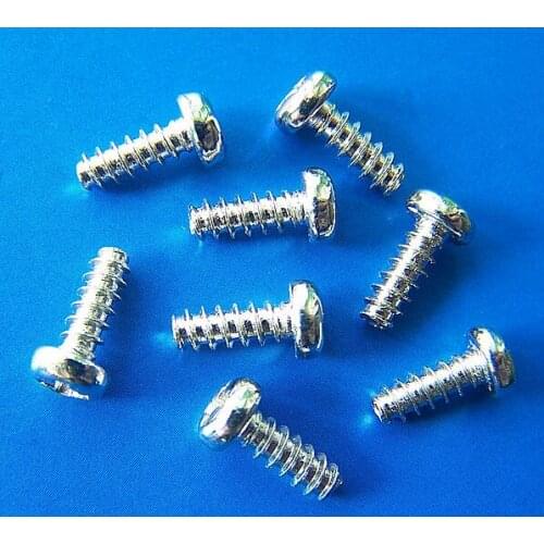 PB1.2 M1.4 1.7 M2 2.3 2.6 2.8 M3 *2 3 4 5 6 7 8 10 12mm silver or black round head cross phillips Flat tail self-tapping screws