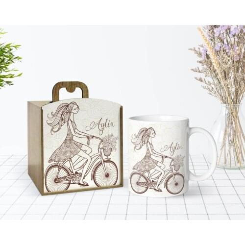 Tailor-made In Wooden Box Nostalgic Design White Mug Bardak-2