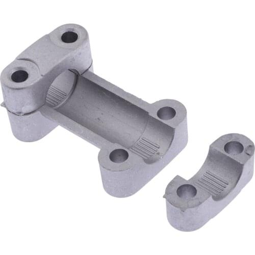 Silver Handle Bar Mount Clamps Riser Adapter for 7/8 Inch 22mm Dirt Bike ATV