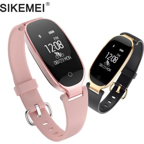SIKEMEI Smart Wristband Women Waterproof Fitness Bracelet Heart Rate Monitor Sport Band Watch Gift to Lady for iPhone Android