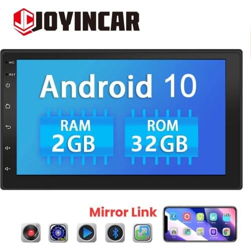 JOYINCAR Android 9.1 System 32G Memory 7IN Touch Button HD Car Bluetooth MP5 Player Car 2 DIN Radio Universal GPS Navigation