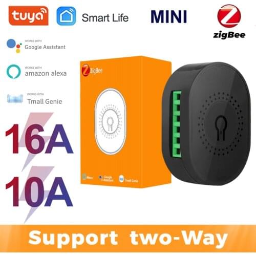 16/10A Tuya Zigbee Smart Switch No Hub Required Support Two Way Control Remote Control App Work with SmartLife Alexa Google home