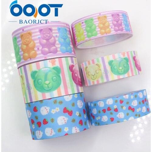OOOT BAORJCT I-191007-2389,38mm,10yards Cartoon Thermal transfer Printed grosgrain Ribbons,Wedding Party Decoration DIY Material