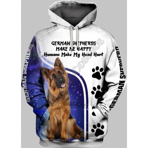 German Shepherd 3D Printed Hoodies Funny Pullover Men For Women Funny Sweatshirts Animal Sweater Drop Shipping 09