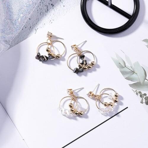 2021 Europe 2 Colors Fresh small circle earrings Crystal from Swarovskis Exquisite compact 925 silver needle jewelry Fit Women