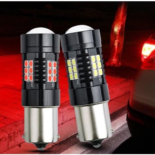 2Pcs 1156 1157 Car LED Strobe Flashing Lights Auto Brake Stop Light Bulbs Tail Light Auto Car Safety Warning Strobe Lamp