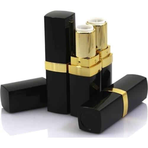 30 pcs/Lot 4g Cosmetic Container Vintage Black Empty Lipstick Tubes Wholesale Plastic Empty Balm Tubes Case Packaging