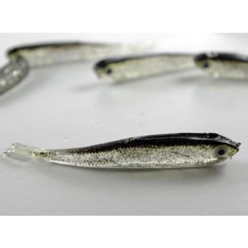 Fishing Soft Loach Bait Mud Fish 7cm Natural Gray Color Artificial Worm Lures Super Vivid Lot 5 Pieces