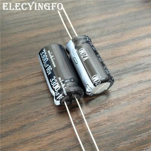 50pcs 3300uF 16V NICHICON VZ Series Wide Temperature Range12.5x25mm 16V3300uF Aluminum Electrolytic Capacitor