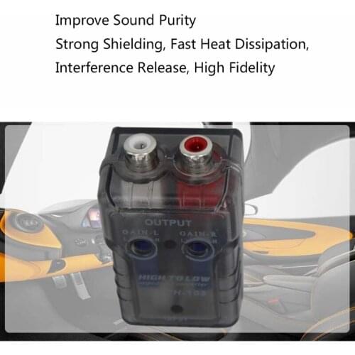 50LC High Level Speaker Signal to Low Level RCA Adapter Car High to Low Subwoofer Converter