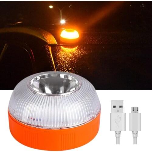 LED Car Emergency V16 Flash Lights Roadside Warning Car Safety Flare USB Rechargeable 18650 Battery LED Outdoor Camping Light