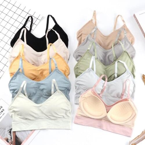 ATHVOTAR Girls Without Steel Ring Bra Womens Push Up Sports Sling Bralette Breathable Beauty Back Chest Wrap Underwear Woman