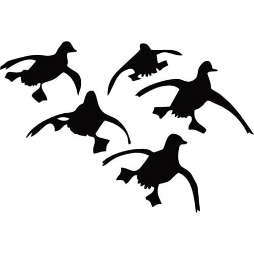 S51774# Various Sizes/Colors Car Stickers Vinyl Decal Ducks are Flying Motorcycle Decorative Accessories Creative
