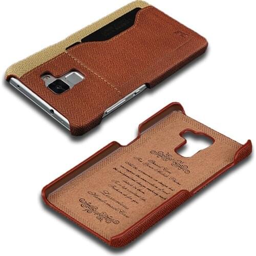 Dual Colors Jean Canva Leather Case for Huawei Honor 7 with Card Slot High Quality Back Cover with Free Screen Protector