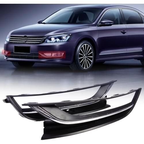 DWCX Front Bumper Left Right Fog Light Lamp Grill Grille 56D 853 665 56D 853 666 For VW Passat NMS 2012 -2014 America Model only