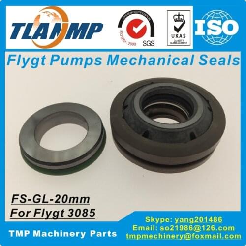 FS-GL-20 ( FS-G-L20 ) , FS-GU-20 ( FS-G-U20) ,Shaft 20mm TLANMP Flygt Mechanical Seals for Flygt 3085 pumps (Material:TC/TC/VIT)