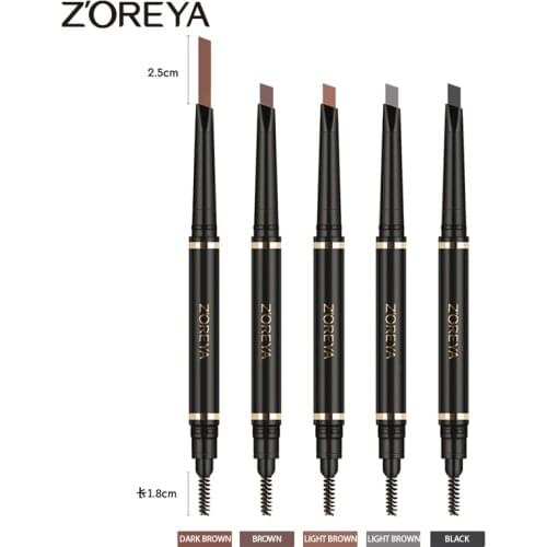 Zoreya 4 Color EyeBrow Pencil Cosmetics Makeup Tint Natural Long Lasting Paint Tattoo Eyebrow Waterproof Brow Pencil