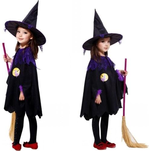 Girl Halloween Cosplay Costume Children Costume Masquerade Witch Cloak Party Disfraces Adultos Cosplay Clothing 18