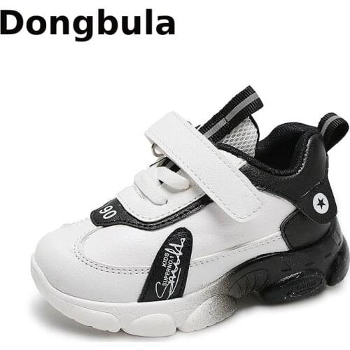 2021 Spring Toddler Girls Shoes Baby Shoes Fashion Kids Sneakers For Boys Girls Leather Flats Children Sports Shoes Soft Light