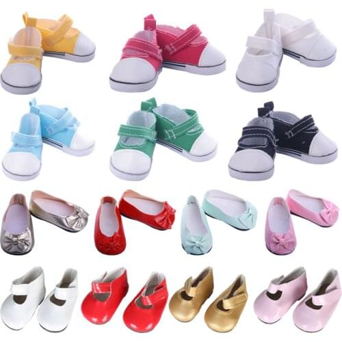 Doll Shoes Various Styles Of Canvas Shoes For 18 Inch American Doll & 43 Cm Born Doll Accessories Best Gifts For Generation