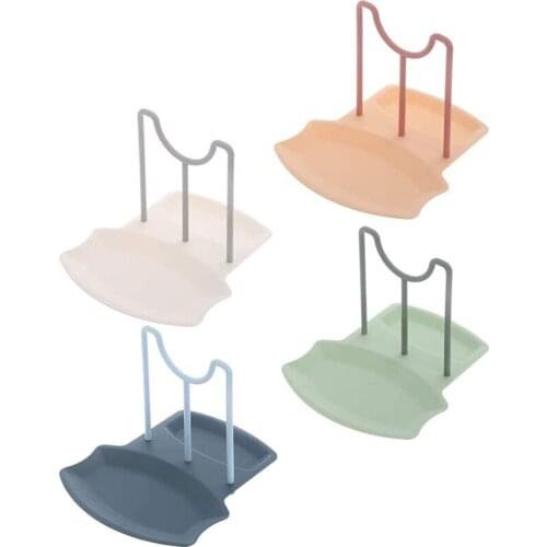 Spoon Rest and Pot Lid Holder Pan Lid Organizer Rack Dish Stand Shelf Kitchen Compartments Rack Kitchen Storage Rack
