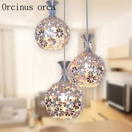 Chandelier modern minimalist dining room chandelier single three LED dining room creative lighting lamps free shipping
