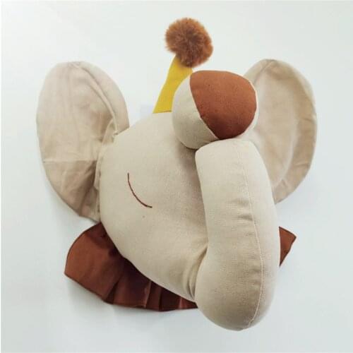 Cute Animal Elephant Head Stuffed Plush Doll Kids Girls Bedroom Wall Hanging Ornament Home Decoration Pendent Photo Props