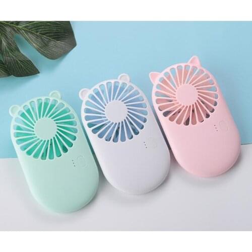 Set of 4 Handheld Mini Fan Office Personal Cooling Fan 3-Speed Low Noize
