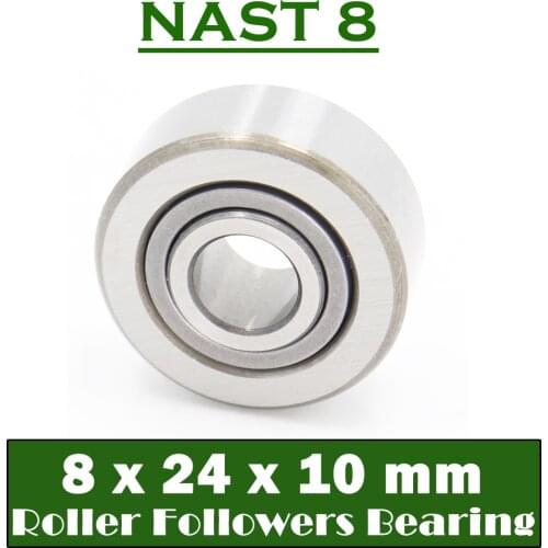 NAST8 Roller Followers Bearing 8*24*10mm ( 1 PC ) Separable Type NAST 8 R Bearings Free Shipping