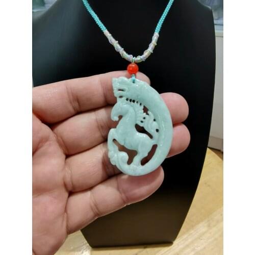 Fine Scarlet Vermilion Pendant Hanging Lucky Amulet Decorations Foo Dog Powder Beast Evil Spirits Bless