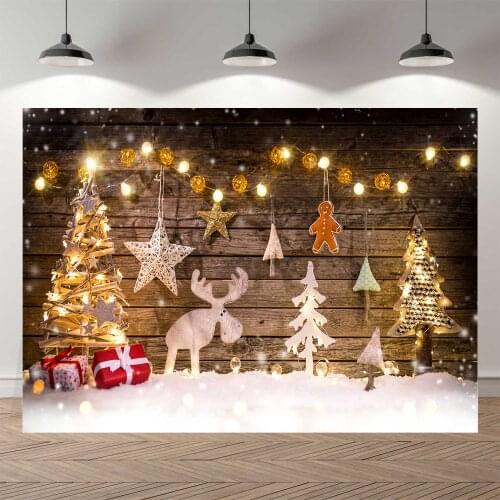 NeoBack Vinyl Christmas Decoration Backgrounds Photography Winter Snow Snowman Newborn Baby Portrait Photo Backdrop Photocall