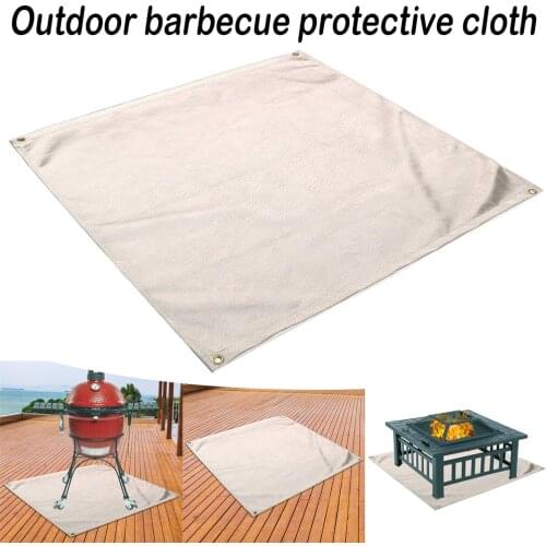 BBQ Grilling Mat Fireproof Heat Resistant Non Stick BBQ Patio Protector Grilling Gear Yard Floor Protective Rug XR-Hot
