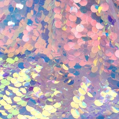 Iridescent Sequin Party Tablecloth Glitter Fabric Party Backdrops For Wedding Christmas Baby Shower Mermaid Unicorn DIY Decor
