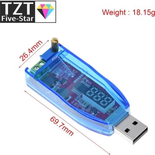 LED DC-DC 5V to DC 1-24V Adjustable Potentiometer USB Step Up/Down Buck Boost Converter Power Supply Voltage Regulator Module